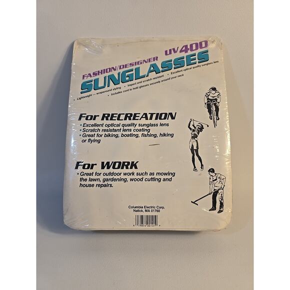 Michael Jackson Original Sunglasses MonoGram UV400 1988 Dark Purple Sealed - Picture 4 of 4